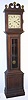 Ithaca Calendar Clock Co., Ithaca, NY, TALL CLOCK, 8-day, gong striking, spring mov't, visible pendulum.