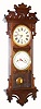 E. N. Welch DAMROSCH, a "double dial" with D. J. Gale patent perpetual calendar mechanism, case of black walnut, 8 day spring, timepiece, C.1885