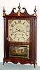 Chauncey Ives, Bristol, Conn, C.1925, Pillar and Scroll, from the Amos Avery collection, the dial signed Nov 1969, probably about the time the case received a new scroll top and finials. 1-day, weight, bell strike.