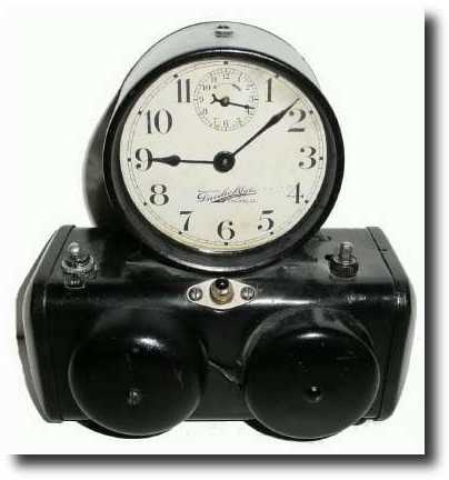 C.1910, Darche Mfg. Co., "Searchlight Electric Alarm and Call Clock". — Antique Clocks Price Guide