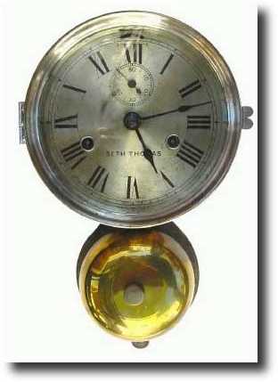 C.1910, Seth Thomas, Outside Bell, Ship's bell wall clock — Antique Clocks Price Guide