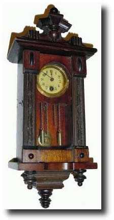 C.1900, German, 30-Hour Mini wall clock — Antique Clocks Price Guide