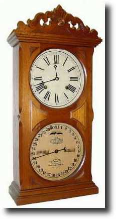 C.1880, Ithaca Calendar Clock Co., "No. 10 Farmer's", shelf clock — Antique Clocks Price Guide