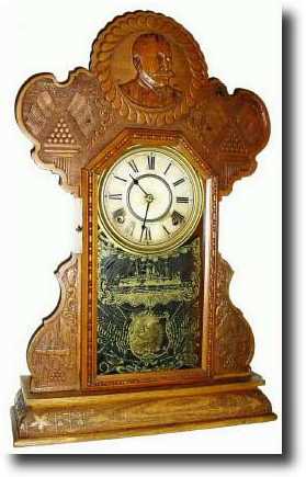 C.1899, E. Ingraham and Co. "Admiral Dewey" shelf clock — Antique Clocks Price Guide