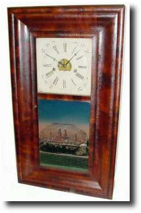 C.1850, J.C. Brown, 8-Day OOG shelf clock — Antique Clocks Price Guide