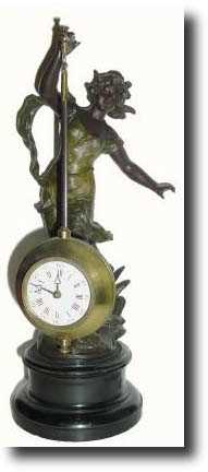 C.1890, French, Patinated Spelter State of Summer Breeze, shelf clock — Antique Clocks Price Guide