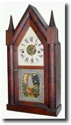 C.1850 Terry Andrews, 30-hour Steeple shelf clock — Antique Clocks Price Guide