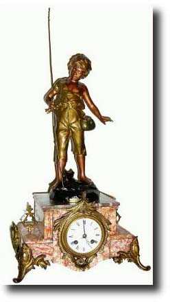 C.1890, French figural clock, shelf clock — Antique Clocks Price Guide