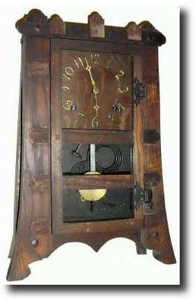 C.1915, Wm.L. Gilbert, PAULA, Mission Oak Mantel clock — Antique Clocks Price Guide
