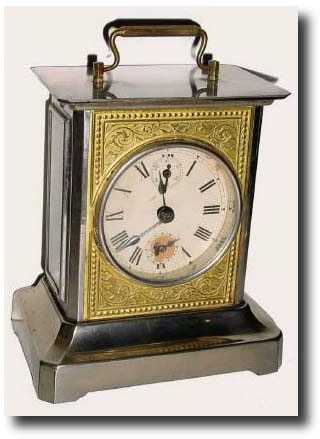 C.1910, German, Alarm clock with musical movement — Antique Clocks Price Guide