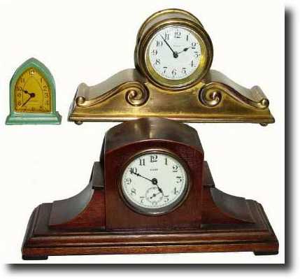 A lot of 3 American boudoir clocks — Antique Clocks Price Guide