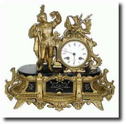 C.1890, French figural clock, shelf clock — Antique Clocks Price Guide