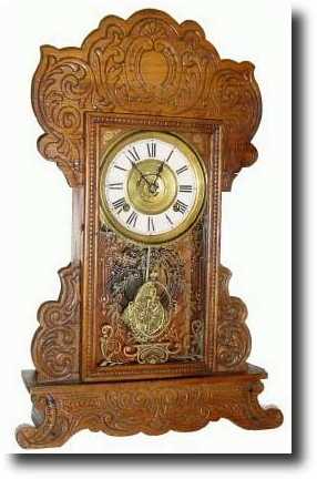 C.1910, Waterbury HILLSDALE oak kitchen shelf clock — Antique Clocks Price Guide