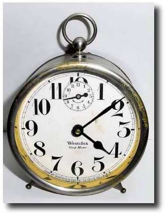 C.1935, Western Clock Co., Westclox "Sleep-Miser" Alarm Clock — Antique Clocks Price Guide