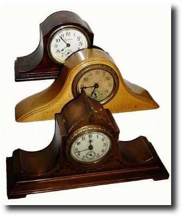 C.1930, Lot of 3 American novelty tambours shelf clocks — Antique Clocks Price Guide
