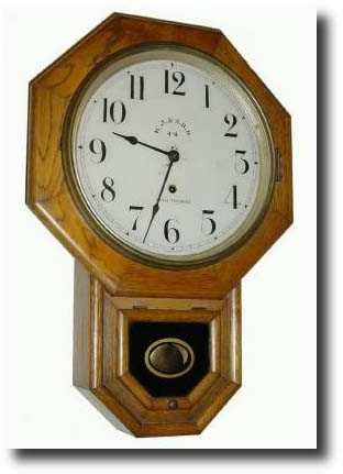 C.1900, Seth Thomas Clock Co. 12 inch drop octagon wall clock — Antique Clocks Price Guide