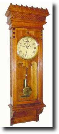 C.1901, Gilbert Clock Co., "Regulator No. 10" wall clock — Antique Clocks Price Guide