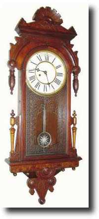 C.1880, F. Kroeber, New York, "Regulator No. 33" wall clock — Antique Clocks Price Guide