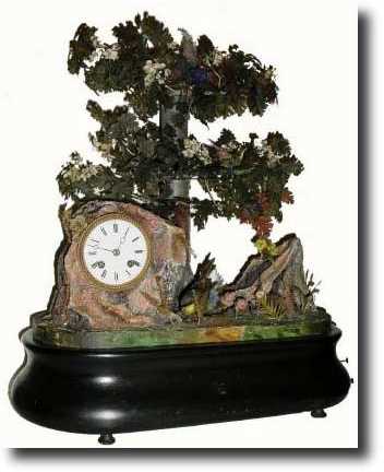 C.1890, French, Musical Bird Automaton and clock, with dome — Antique Clocks Price Guide