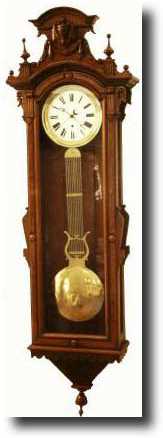 C.1874, F. Kroeber, New York "Regulator No. 27" wall clock — Antique Clocks Price Guide