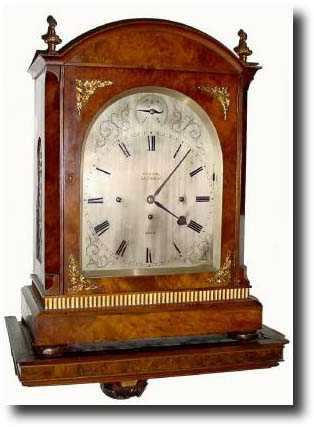 C.1820, English, Viner (Charles), London, a good 3-fusee walnut bracket clock and bracket — Antique Clocks Price Guide