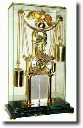 C.1970, English replica of 19th century Austrian skeleton clock — Antique Clocks Price Guide