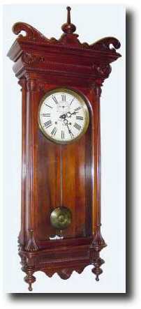 C.1896, Waterbury "KENDALL", walnut wall regulator clock — Antique Clocks Price Guide