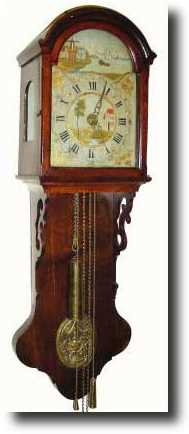 C.1840, Dutch Staartklok wall clock, also called "Friesland" clocks — Antique Clocks Price Guide