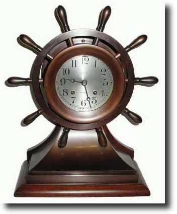 C.1925, Chelsea "Yacht Wheel" Ship's Strike shelf clock — Antique Clocks Price Guide