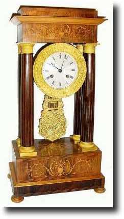 C.1860, French, Baullier and Fils, Paris, Empire style portico clock in — Antique Clocks Price Guide