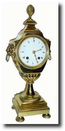 C.1800, French Bronze Mantel clock, early Empire style — Antique Clocks Price Guide