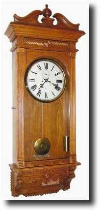 C.1893, Waterbury Clock Co., "Regulator No. 17" wall clock — Antique Clocks Price Guide