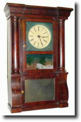 C.1857, New Haven Clock Co. 8-day miniature Column and cornice clock — Antique Clocks Price Guide