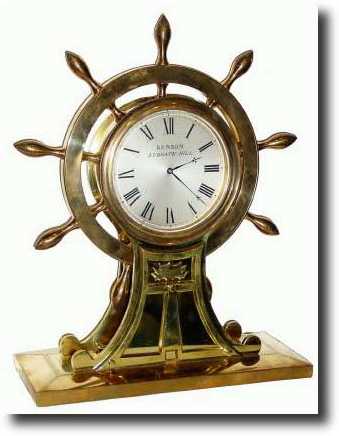C.1930, English, BENSON, 8-Day Ship's Wheel desk clock — Antique Clocks Price Guide
