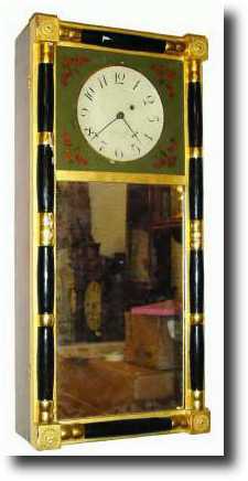 NH Mirror shelf clock, Mixed lot: C.1840, Aaron Smith, Ipswich, Mass — Antique Clocks Price Guide