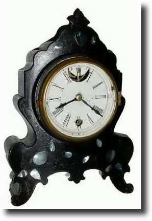C.1851, Terry, Downs and Burwell, Bristol, Conn, small iron front clock — Antique Clocks Price Guide