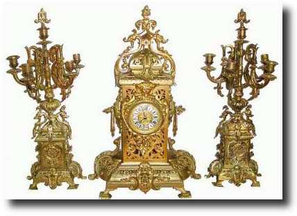 C.1890, French, A Monumental Bronze 3-Piece clock garniture — Antique Clocks Price Guide