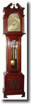C.1910, German, Winterhalder and Hofmeier 9-tube, 2-tune longcase hall clock — Antique Clocks Price Guide