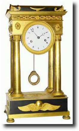 C.1825, French, Vaillant, Paris, Empire Mantel clock — Antique Clocks Price Guide