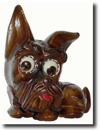 C.1958, German, Oswald Gmbh, Scotty Dog novelty shelf clock — Antique Clocks Price Guide