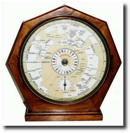 C.1930, English, "THE WILLIS WORLD CLOCK" shelf clock — Antique Clocks Price Guide