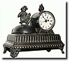 C.1905, Parker Clock Co., figural alarm shelf clock