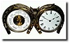 C.1900, French, "Good Luck" novelty clock