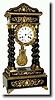 C.1870, French, 4-Column Empire Style mantel clock, restored.