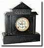 C.1904 Ansonia Clock Co., "El Dara" Black marble mantel clock