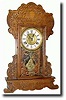 C.1910, Waterbury HILLSDALE oak kitchen shelf clock
