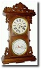 C.1885, E.N. Welch "Arditi" Double dial calendar shelf clock