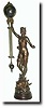 C.1890, French, Patinated Spelter, Swinging mystery shelf clock
