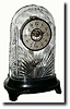 C.1920, French, Bulle Battery Clock, rare Skeleton model