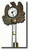 C.1880, German, Miniature Wooden plate wall clock